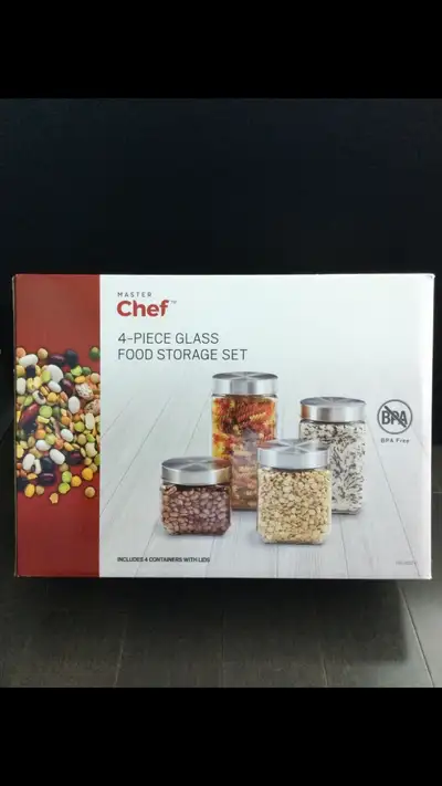 4pc Glass Canister Set (Brand New), View more