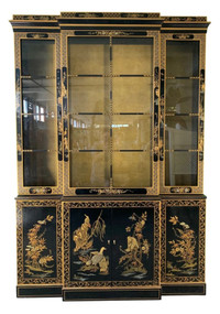 Vintage Drexel Black Lacquered Cabinet
