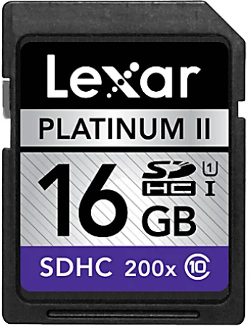 Lexar 16GB SDHC Platinum II 200x Class 10 UHS-I Memory Card, View more