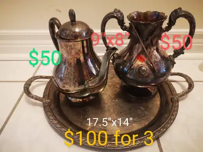 silver plate tea pot, View more