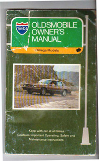 1983 Olds owner manual