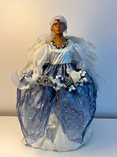 TLC Project. Vintage Christmas Tree Angel. 17 inches tall., View more