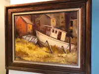 Original Boat Painting by Muriel P. Clarke
