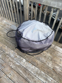 30” propane fire bowl with cover