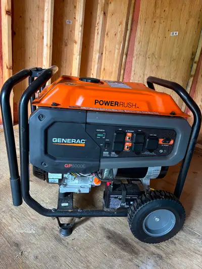 Generac 8000E generator, very good condition, 35 hours run time. Includes hookup cable. Electric sta...