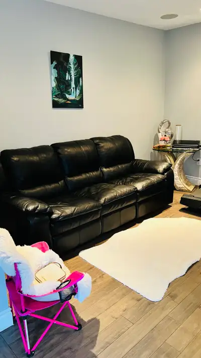 High-Quality Real Leather Recliner Sofa Set - Very Soft &, View more