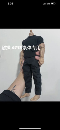 1/6 scale male tactical shirt and pants 