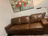 High Quality Brown Leather Couch