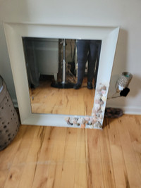 Large white framed mirror 40 for quick sale