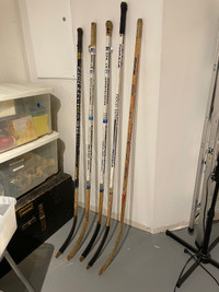 5 Vintage Hockey Sticks