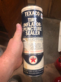 Vintage Texaco Tire Inflator Tin