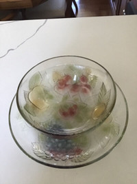 glass bowl & plate set