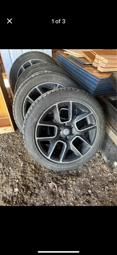 Rims and tires off your 2019 Ram. 285/45 R 22 mud and snow $900