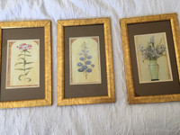 3 framed pictures $15, 7 1/4” x 10” high