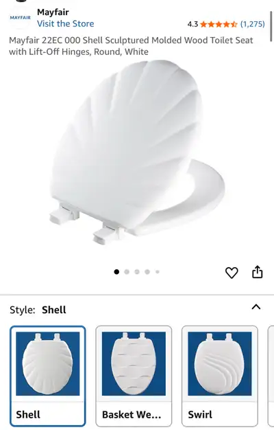 Shell Molded Wooden Toilet Seat, View more