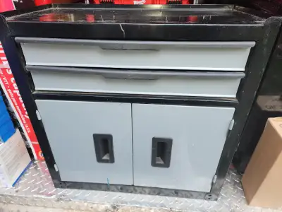 Stanley 2 Drawers Toolbox With 2 Door Storage Compartment Under, View more