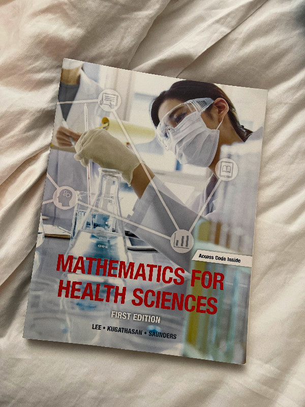 Mathematics for health sciences 1st ed in Textbooks in Barrie