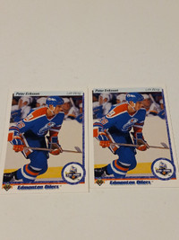 Edmonton Oilers UD Hologram Error Card Eriksson RC Lot of 2 NM
