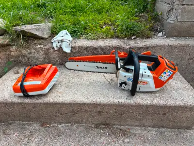 I am selling my lightly used Stihl MSA 220T saw, AP 300 battery and charger. Selling as I am no long...