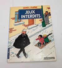 1 BD vintage 1985, $15 de Hergé QUICK & FLUPKE, JEUX INTERDITS,