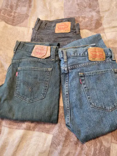 3 Gently Used Pairs of Levis 505 & 501, 34 Waist $20/pair, View more