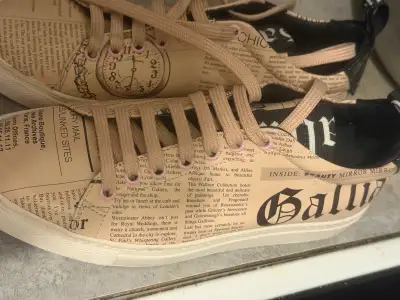 John Galliano Newspaper Print Sneakers, View more