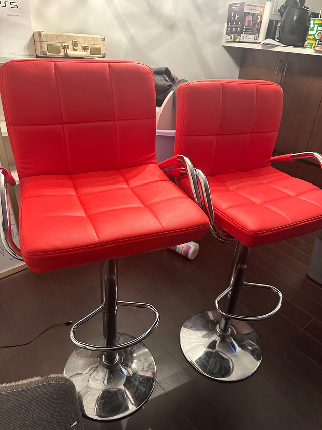 red bar stools in Dining Tables & Sets in Edmonton - Image 2