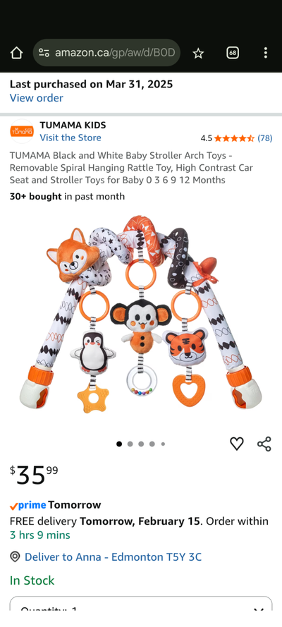 Baby stroller/crib arch toy, View more