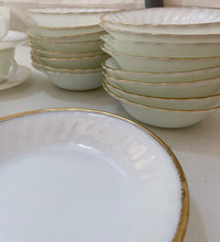 Lot of vintage Anchor Hocking Fire King milk glass dishes