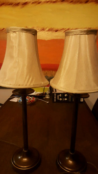 22 Inch Bronze Lamp Set- Price Reduced