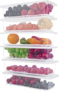 Food Storage Containers for Fridge, 6Pack 1.5L Fridge Organizer