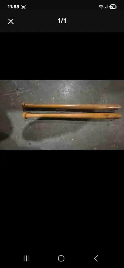 Baseball Bats Junior bats both 15, View more