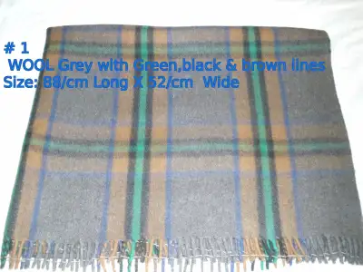 High quality -NEW 100% NATURAL WOOL BLANKETS ,THICK LAYER TOP QUALITY, GREAT FOR WINTER IN-HOUSE / O...