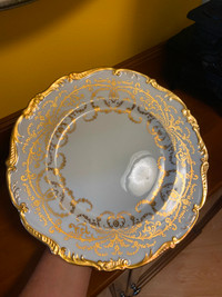 Never Used Coalport Anniversary Pattern Plate Gold Tone Florals