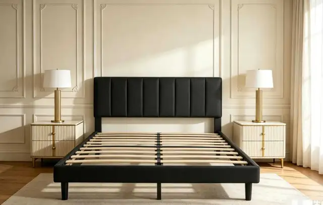 Brand New ~ Queen Bed frame | Double Bed frame | Single Bed fram in Beds & Mattresses in Vancouver - Image 3