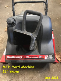 MTD Yard Machine 21 inch snowblower for sale