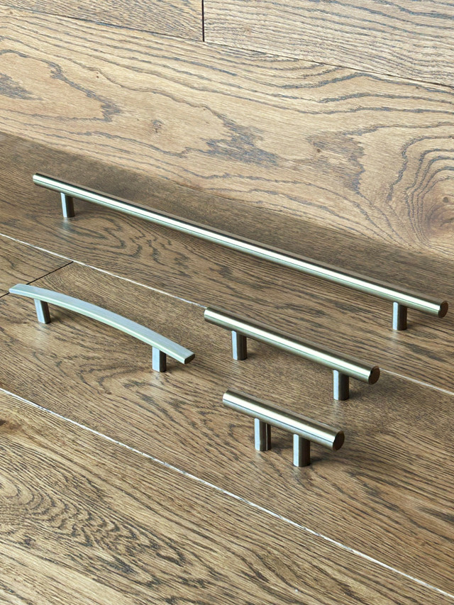 NEW! Brushed Stainless Steel Cabinet Pulls with size options in Hardware, Nails & Screws in Calgary