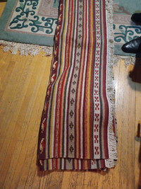 NEW never used hand-woven 100% wool rug $199