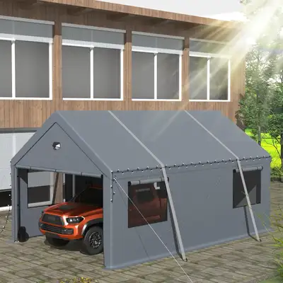 12x20 Heavy Duty Carport Canopy - Extra Large Portable Car Tent , View more