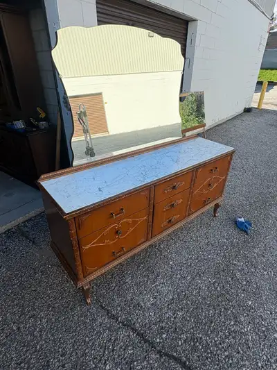 Free delivery antique Vintage Dresser with top marble, View more