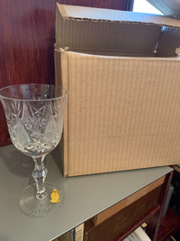 Imperlux Hand Cut Lead Crystal Wine Glasses
