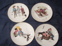 Set of 4 collector plates - Norman Rockwell-Four Seasons Series