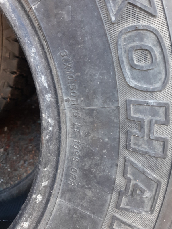 1  Yokohama  31x10.50 R15 in Tires & Rims in Whitehorse - Image 2