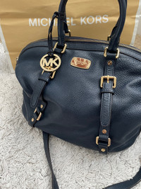 Michael Kors Navy Bedford leather satchel 