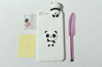 Cute Panda iPhone 7 Plus Silicone Rubber Case + Accessories