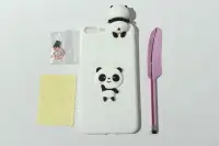 Cute Panda iPhone 7 Plus Silicone Rubber Case + Accessories