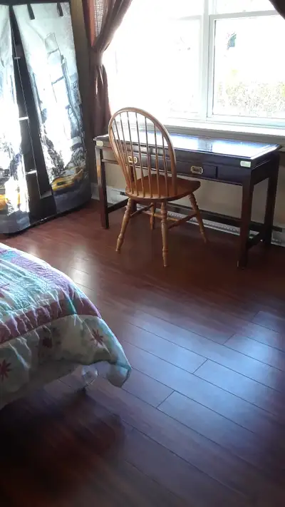 One partly furnished room is for rent starting August 1, 2026. The room has a dresser, a 32-inch fla...