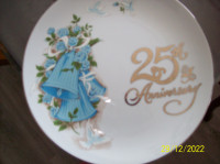 25th wedding anniversary plate