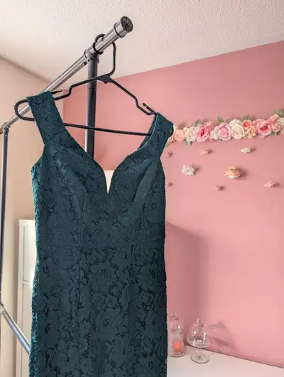 Size 2 Jade Green Lace Le Chateau Dress, View more