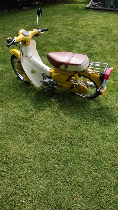 This scooter is in Mint Condition and has only 1200 km. New tires. Estate sale, not driven in 30 yea...